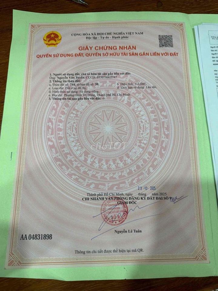 CẦN TIỀN BÁN NHANH