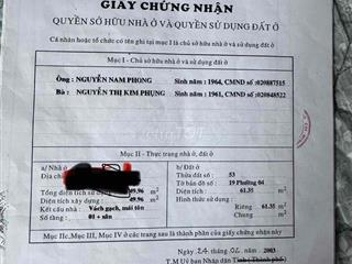 Bán nhà nguyên căn 1trệt 2 lầu, sân thượng