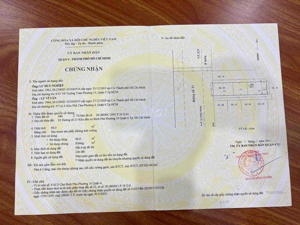 🆘NHÀ ĐẸP CHÍNH CHỦ CÓ TIỀM NĂNG SINH LỜI💰 - QUẬN 6