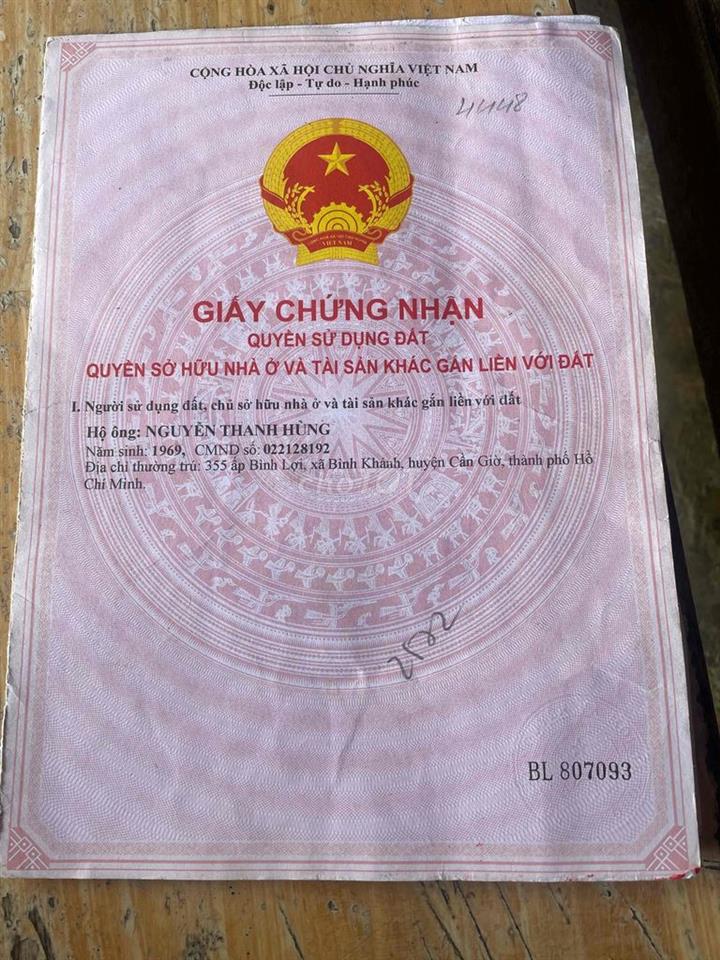 càn bán nền đất xã bình khánh, cần giò, chính chủ bán,
