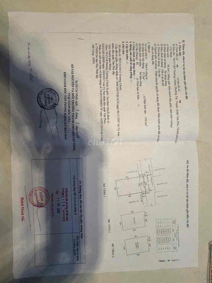 Cần bán gấp căn nhà 3 tấm tại 763/5/18/9 Trường Chinh