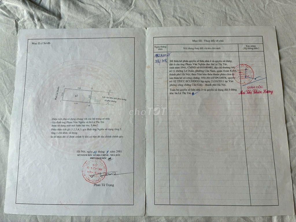 CHỦ NHÀ GIẢM 1 TỶ – NHÀ 2 TẦNG SỔ RIÊNG GẦN LÊ DUẨN – GIÁ MỚI 9 TỶ