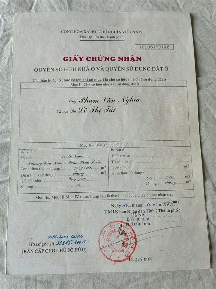 CHỦ NHÀ GIẢM 1 TỶ – NHÀ 2 TẦNG SỔ RIÊNG GẦN LÊ DUẨN – GIÁ MỚI 9 TỶ