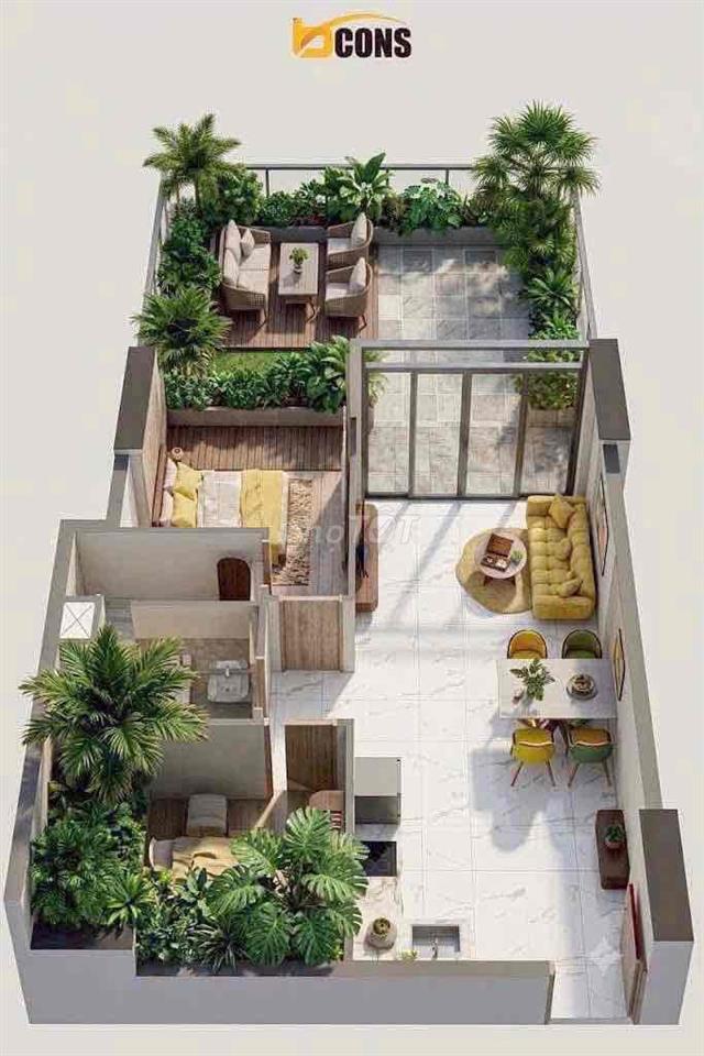 Bán căn hộ sân vườn Bcons Aria 2PN 52-67m2 gần Ga Metro Suối Tiên