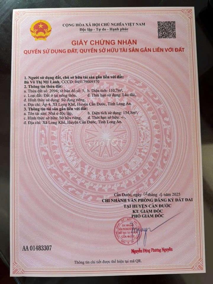 GIẢM 400 TRIỆU BÁN GẤP CĂN NHÀ KHU DÂN CƯ 