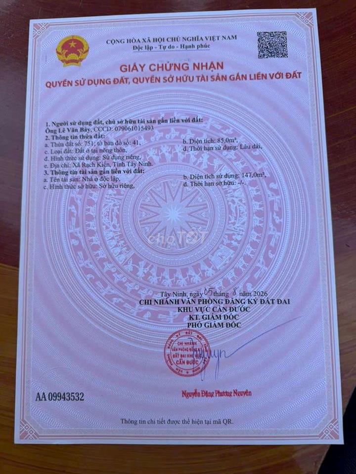 NHÀ 2 TẦNG MẶT TIỀN ĐẦU KHU DÂN CƯ LONG HOÀ 