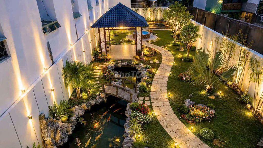 VILLA SÂN VƯỜN 590M2 FULL NỘI THẤT GẦN ĐINH ĐỨC THIỆN