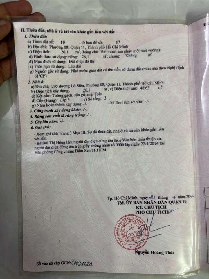 Cần bán căn nhà mặt Tiền Lò Siêu