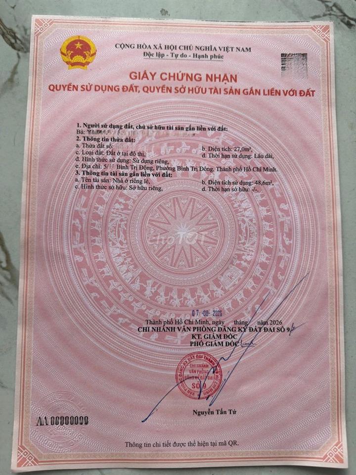 CC gửi ACE MG nhà 2 tầng sát mặt tiền Mã Lò - TL10, ngang 3m7