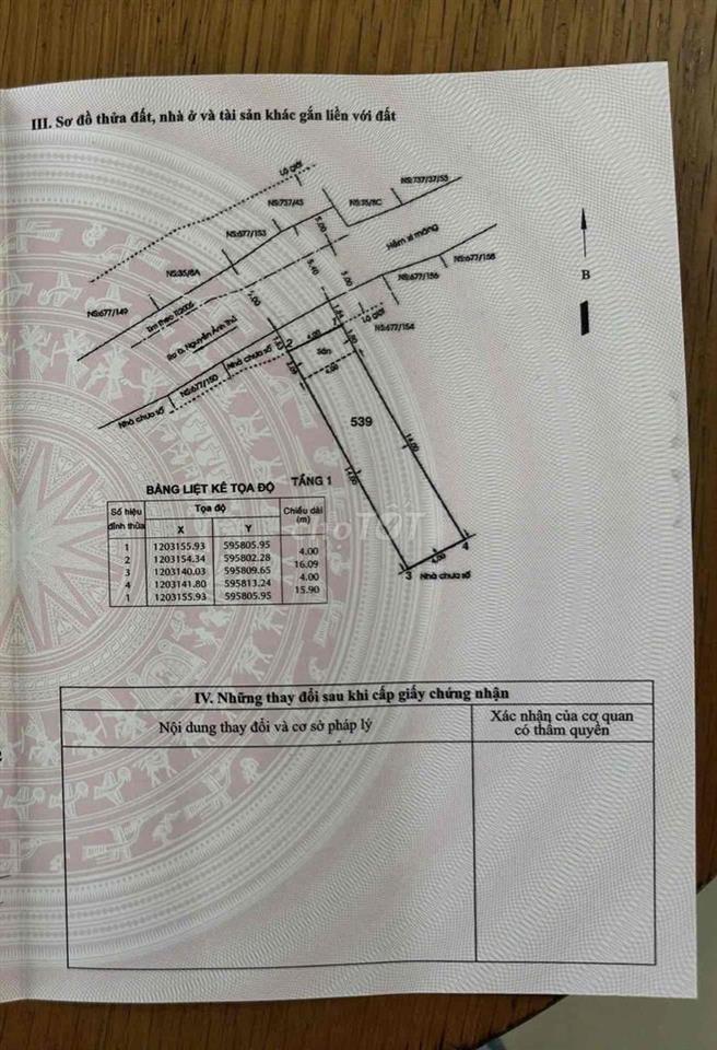 BÁN NHÀ MỚI XÂY SAU CHUNG CƯ HIỆP THÀNH CITY