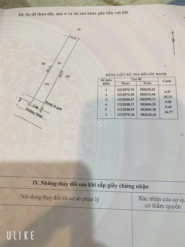 Đất Thổ cư có nhà khu việt kiều củ chi