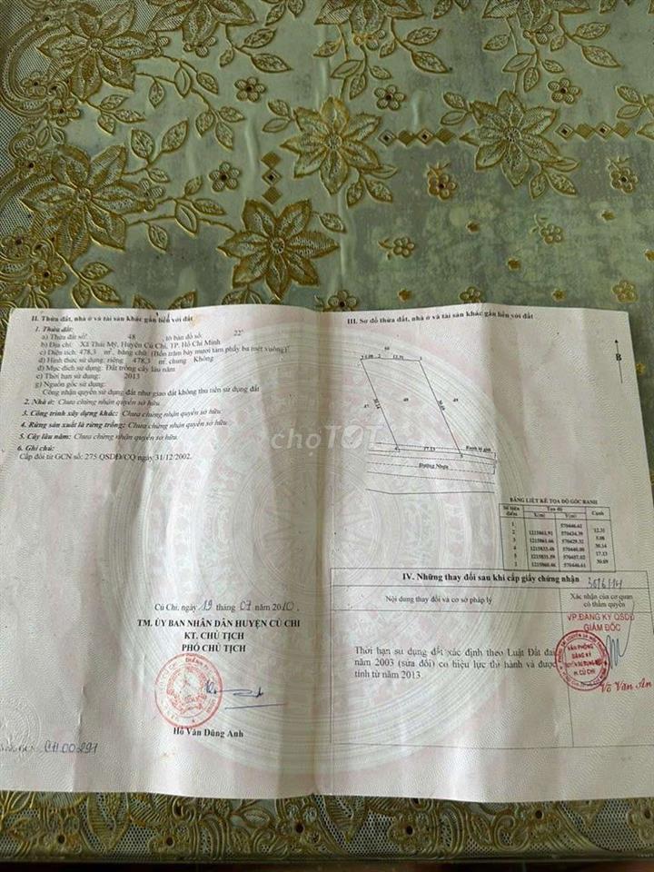 đất  chính chủ cần bán