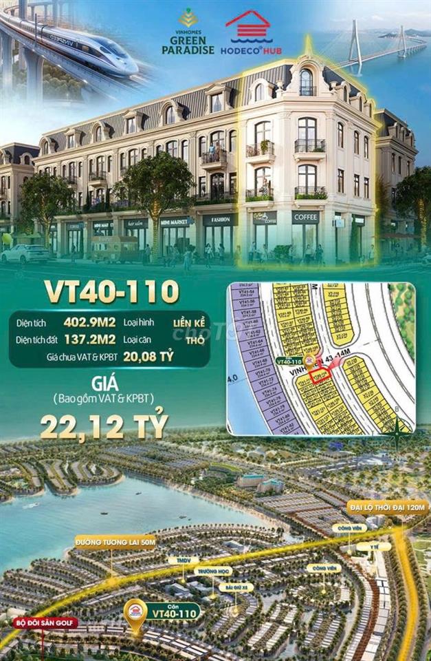 Căn góc Vins Cần Giờ VT40-110