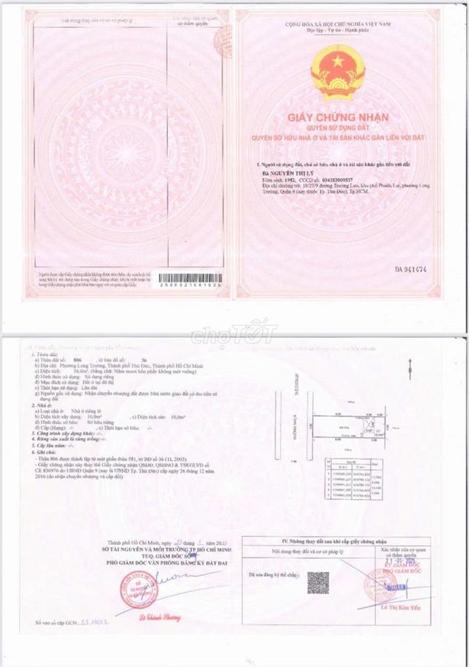 BÁN NHANH ĐẤT NỀN PHƯỜNG LONG TRƯỜNG , QUẬN 9 - GIAO THÔNG THUẬN TIỆN