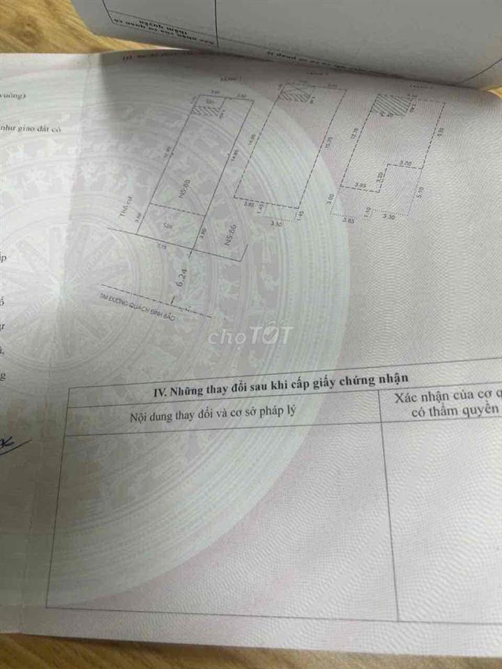 CHÍNH CHỦ bán nhà MT số 88 Quách Đình Bảo (Quận Tân Phú cũ) gần các tr