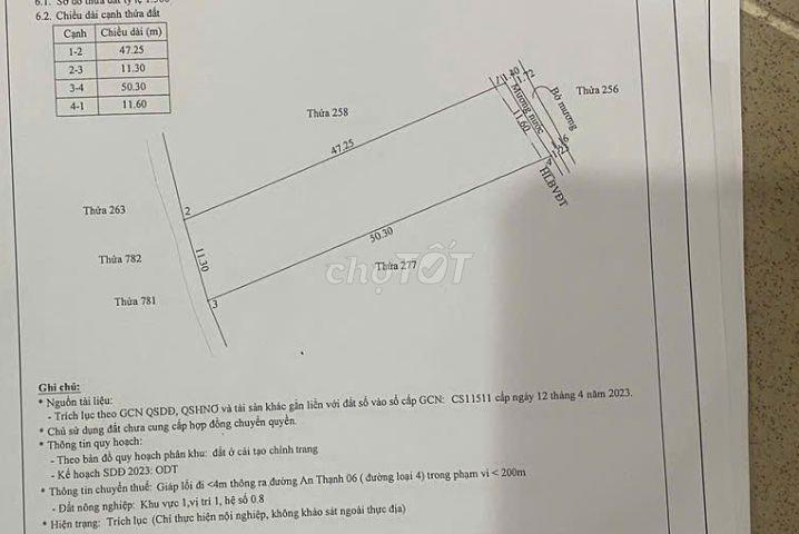 Chính chủ bán đất vườn Thuận An, 550m2, 4ty4, sổ hồng riêng, pháp lýok