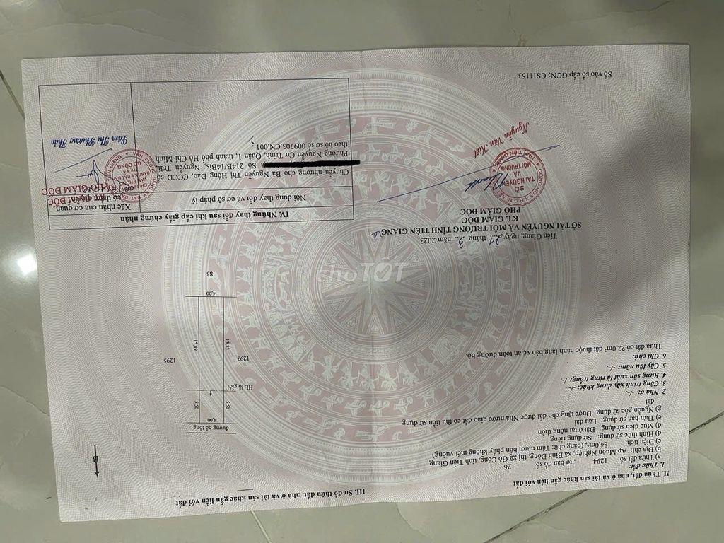 Đất thổ cư cần bán gấp