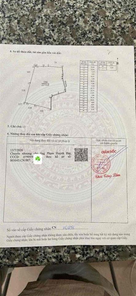 CẦN BÁN GẤP LÔ ĐẤT ĐẸP (Chính chủ)