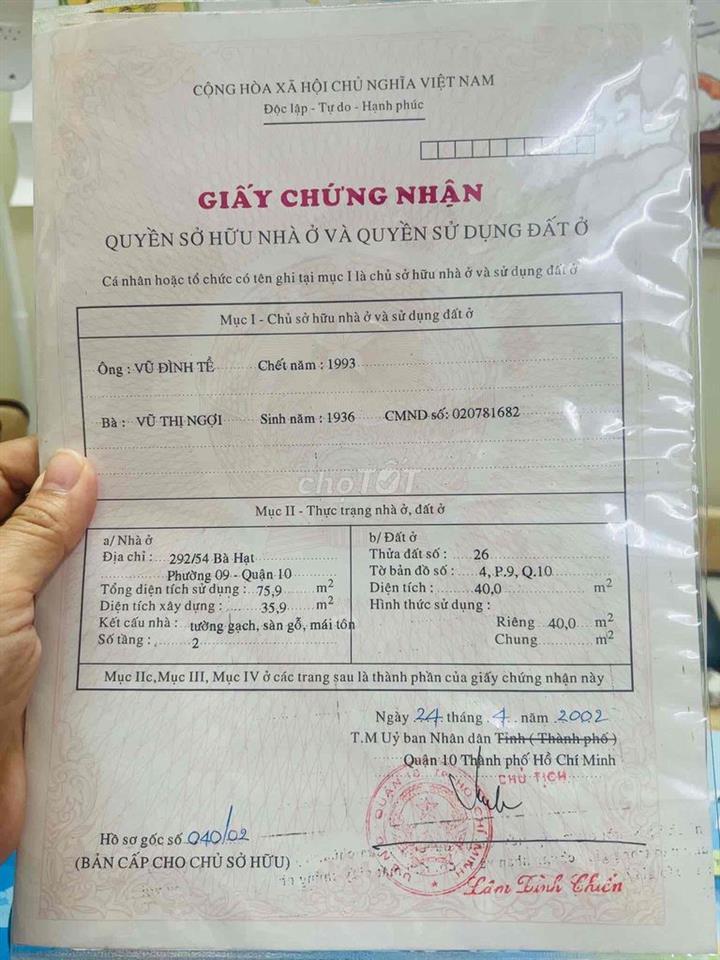NHÀ BÁN QUẬN 10