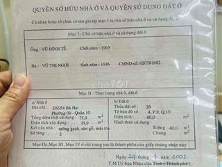 NHÀ BÁN QUẬN 10