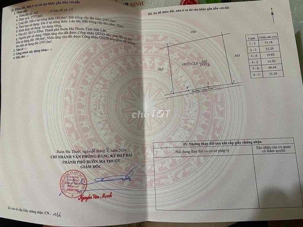 cần bán đất chỉnh chủ