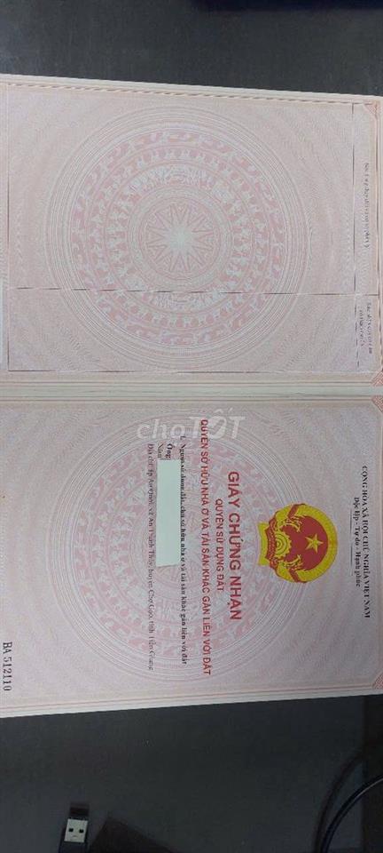 Bán đất thổ cư mặt tiền đường nhựa 12 m