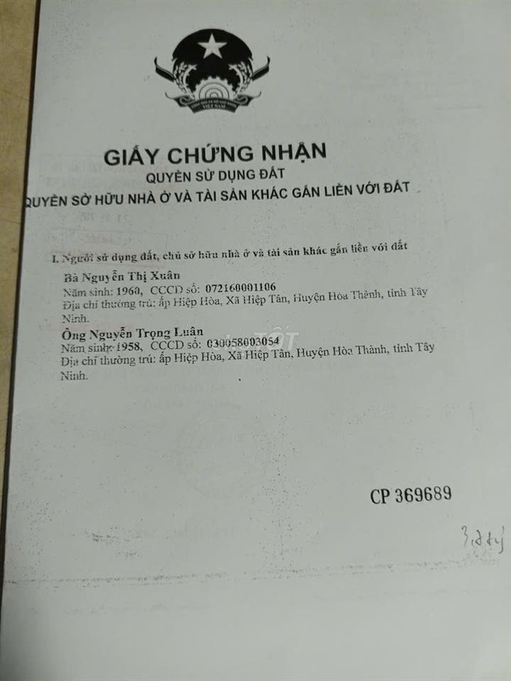 Đất xây biệt thự/nhà vườn 396.4m² (7.5x53m), full thổ cư tại Hiệp Tân