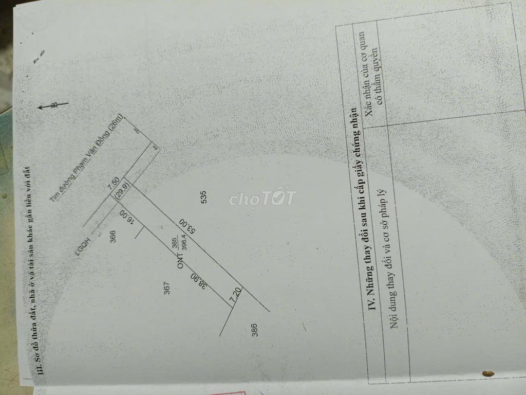 Đất xây biệt thự/nhà vườn 396.4m² (7.5x53m), full thổ cư tại Hiệp Tân