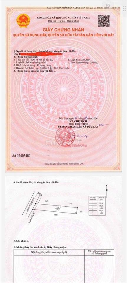 Đat mặt tiền xây Nhà trọ 6x40