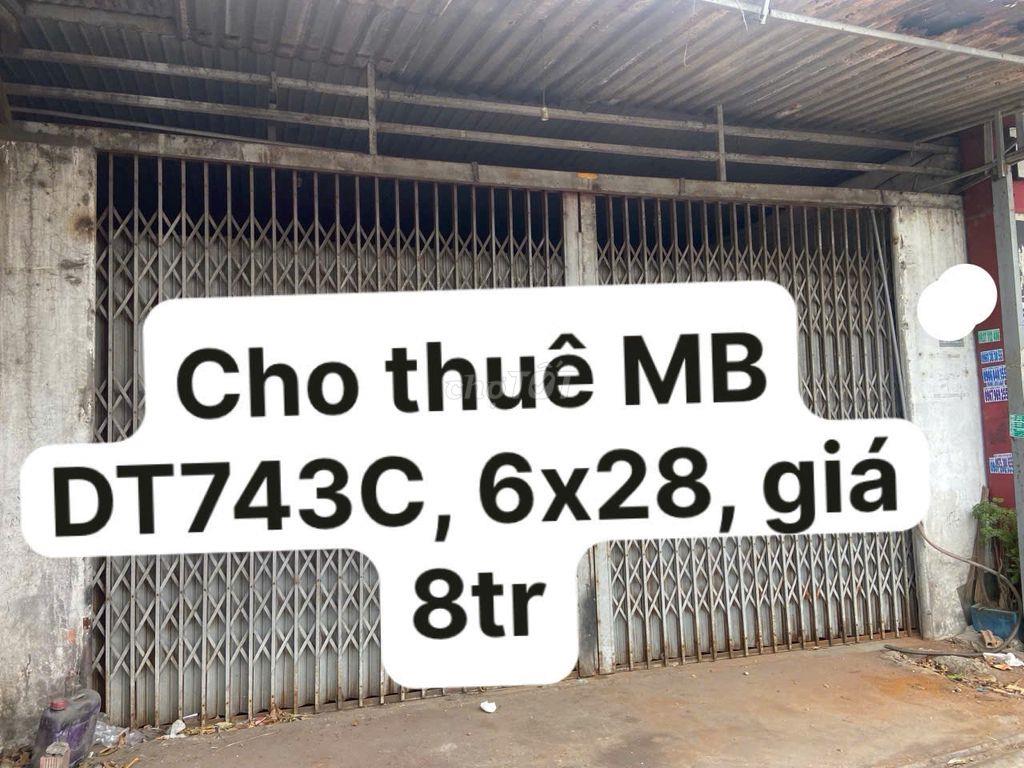 CHO THUÊ MB KHO 6 x 29m, giá 8tr