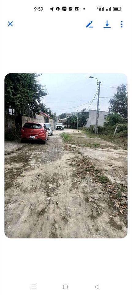 bán lô hòa tiến, đường bê tông 10m trước đất