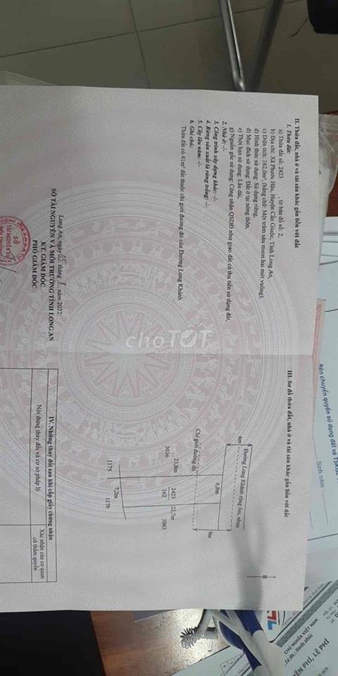 Cần bán đất mặt tiền Cần Giuộc, Long An