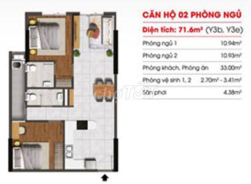 Marina Tower - Chính chủ - Căn 2PN, 71m2