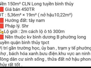150m2 đất CLN - chính chủ - cách ubnd phường Long tuyền TPCT 800m