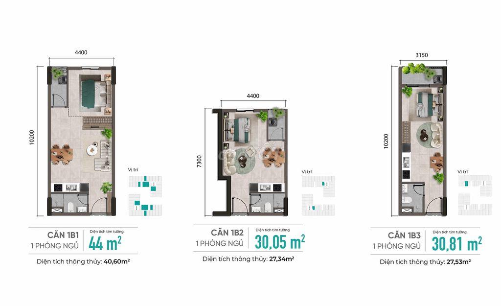 Bán NOXH La Home 1PN 44m2 650tr