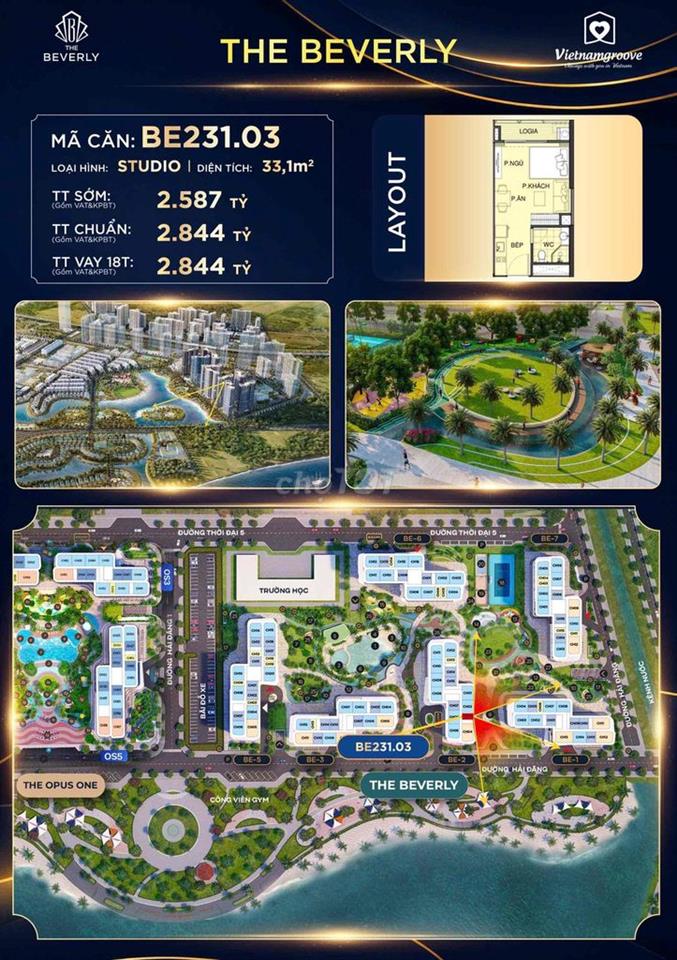 🔥 STUDIO 33M² – HÀNG ĐẸP CHO NHÀ ĐẦU TƯ | THÁNG NGÂU TẶNG VÀNG 🎁