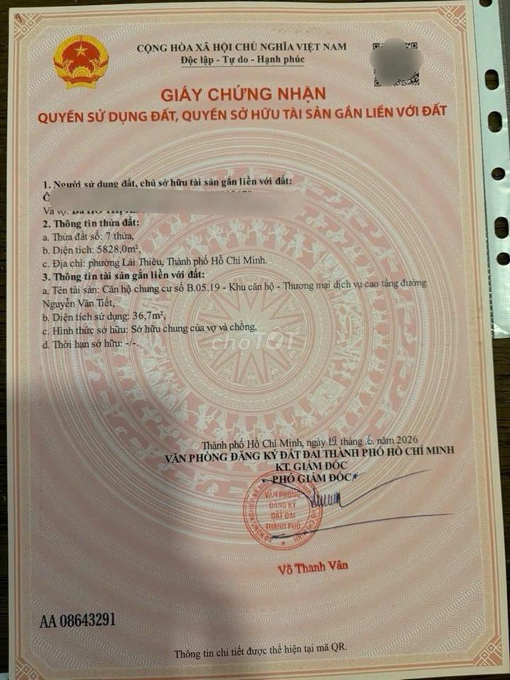 Bán căn Studio 37m2 Opal Bình Dương Nguyễn Văn Tiết giá thương lượng