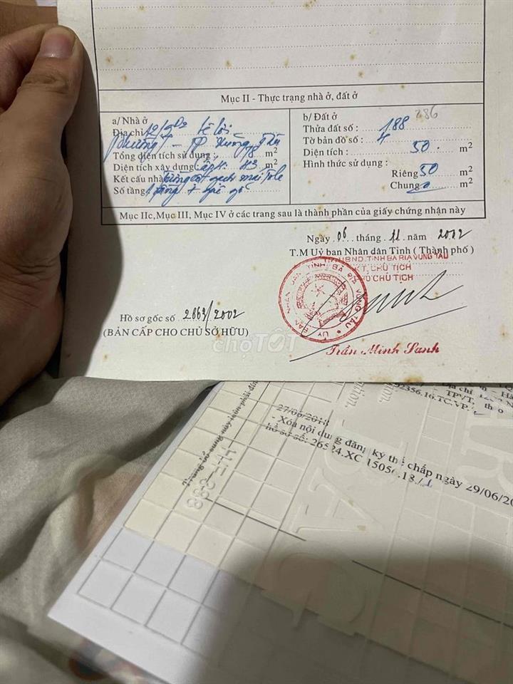 BÁN NHÀ 36/56A NGUYEN AN NINH P7 TP VŨNG TÀU CŨ