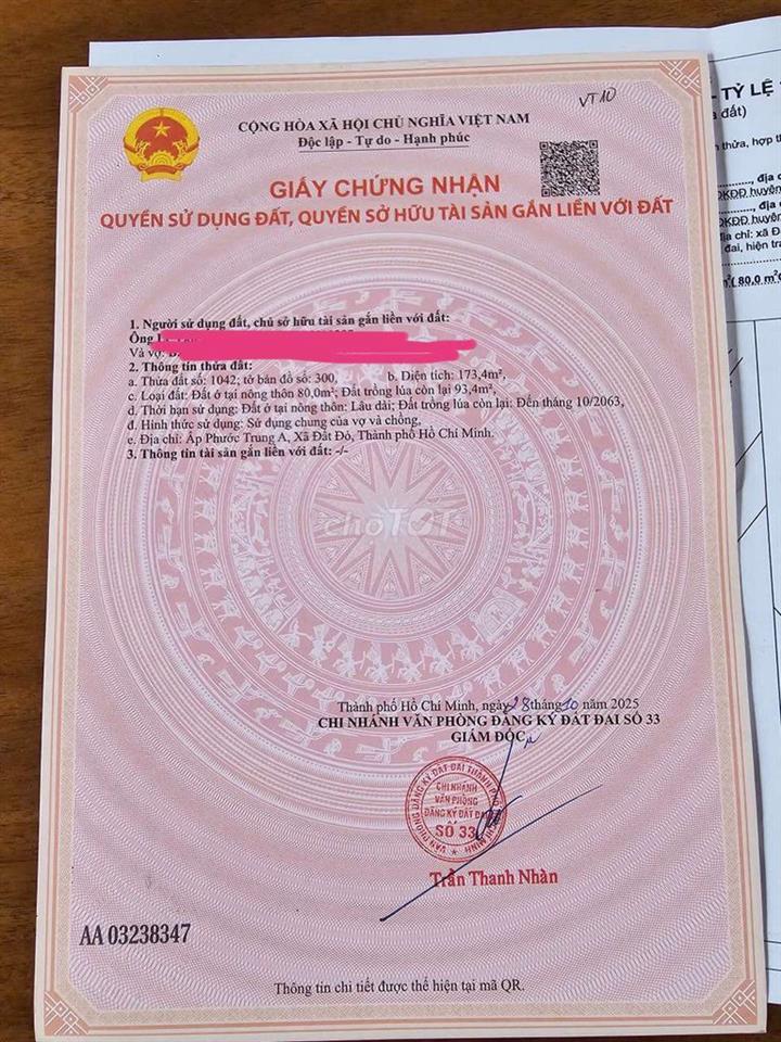 Bán đất siêu đẹp khu vực Đất đỏ, Bà Rịa 