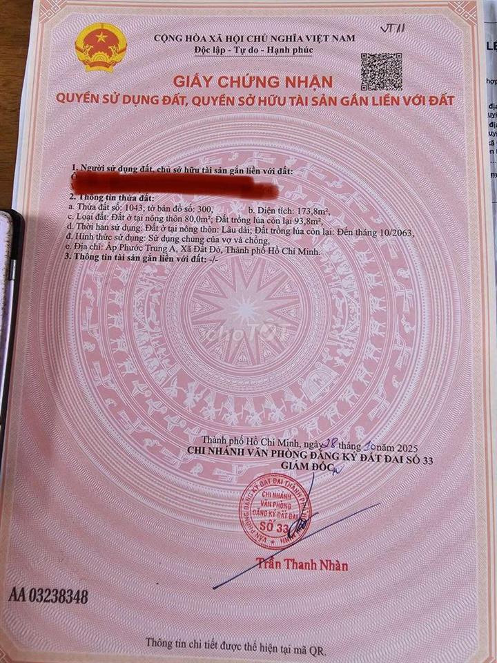 Bán đất siêu đẹp khu vực Đất đỏ, Bà Rịa 