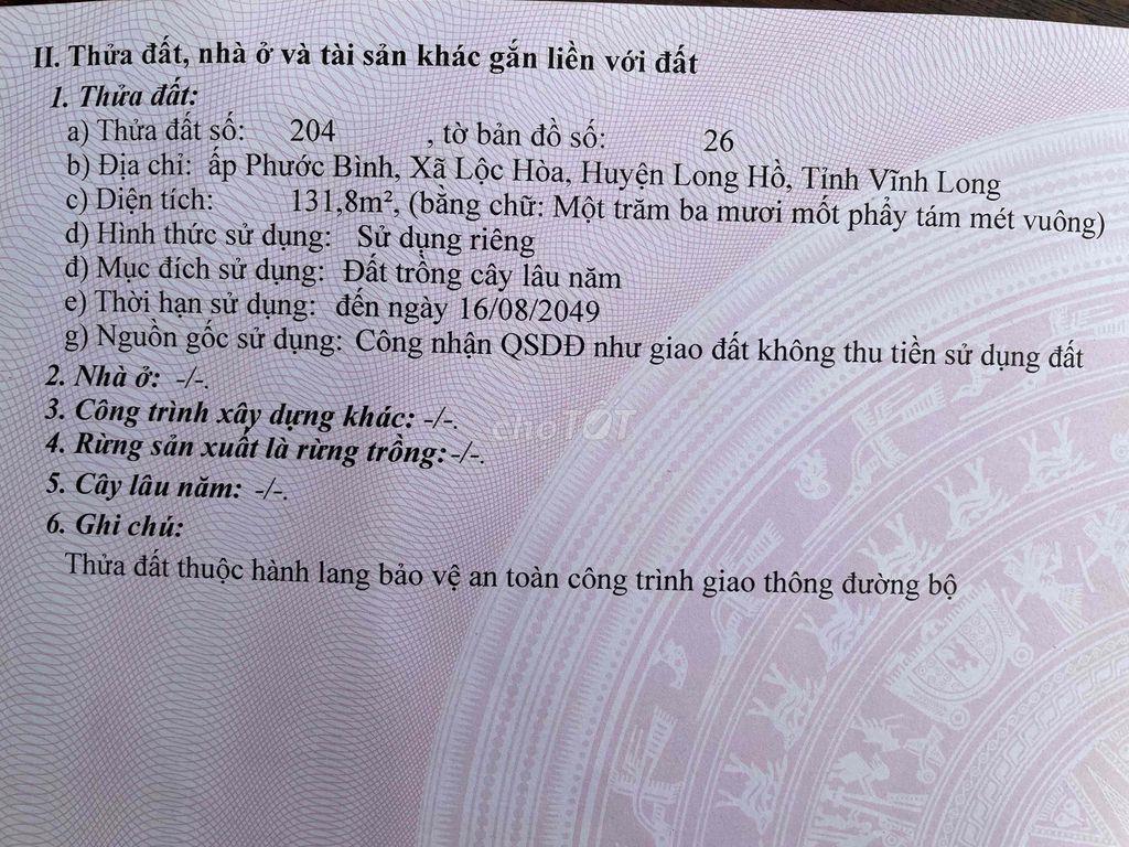 Bán đất gần cầu bô kê