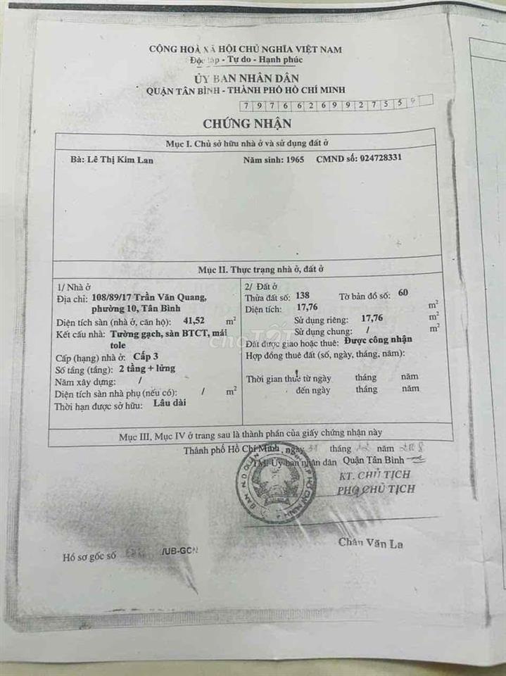 bán dùm bà cô căn nhà nhỏ trong hẻm
