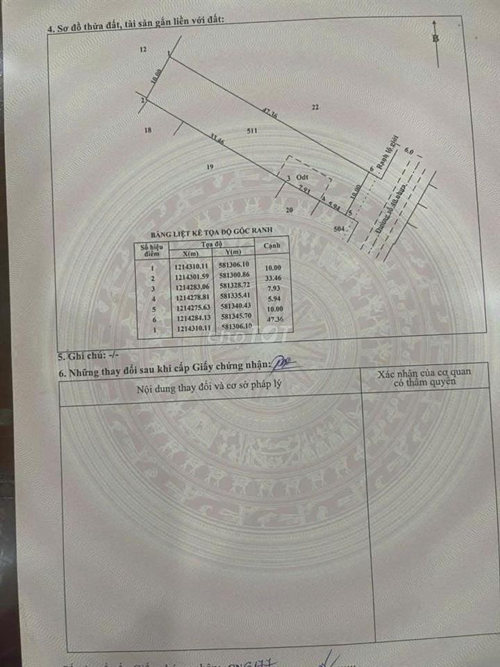 GIÁ NGỘP 479m2 GIÁ 1 tỷ600TR NGANG (10x47)m2 TC SẴN MT NHỰA TTCC