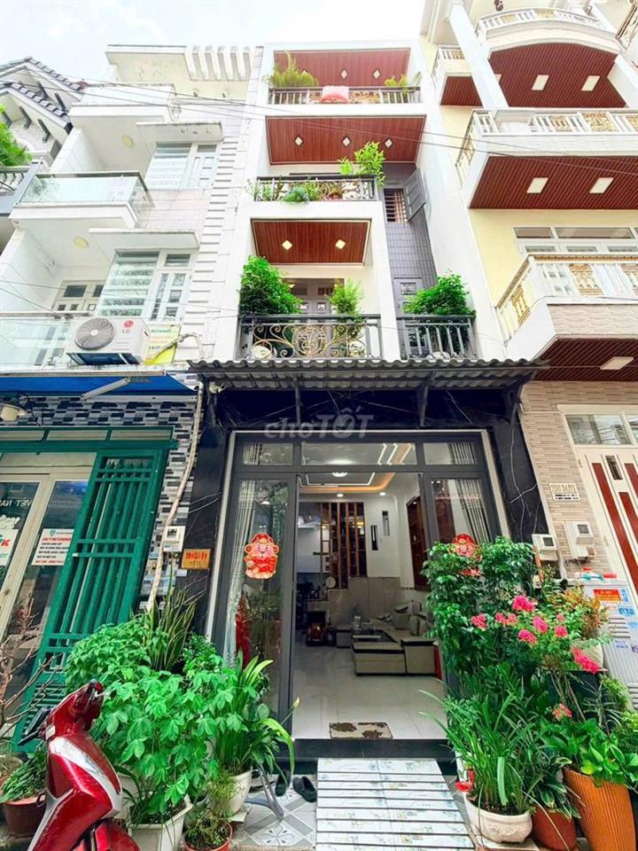BÁN NHÀ 4 TẦNG - HẺM Ô TÔ - GẦN CHỢ HIỆP THÀNH Q12. GIÁ : 5,63 TỶ 