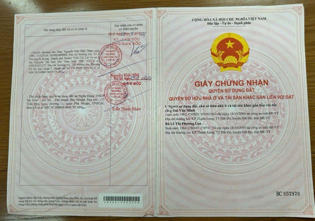 Cần Bán Đất Mặt Tiền đường