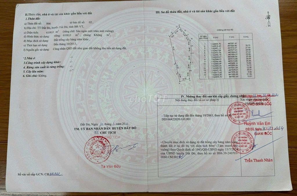 Cần Bán Đất Mặt Tiền đường