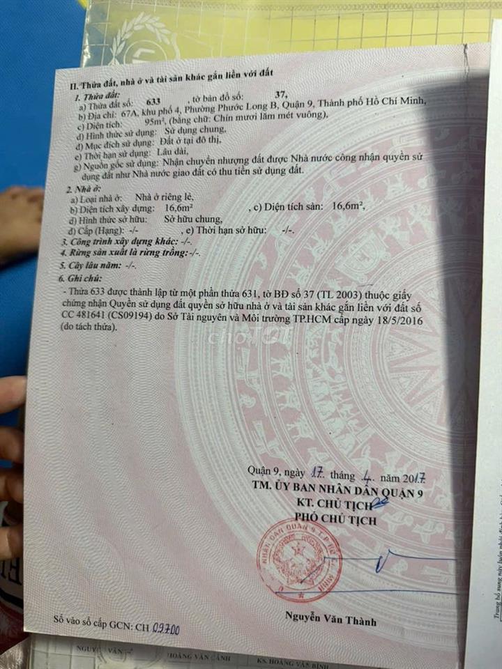 🏡 BÁN ĐẤT TẶNG NHÀ – PHƯỚC LONG B, TP. THỦ ĐỨC