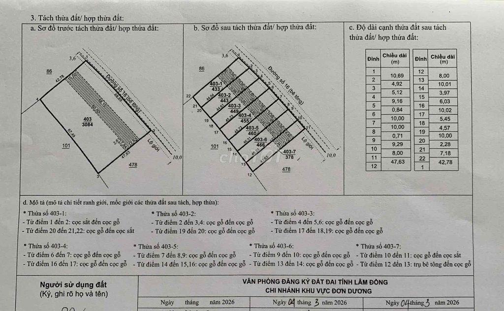 Bán 3500m2 đất Nông Nghiệp đã chia ra 7 sổ,1 sổ = 500m2 có luôn 100m2