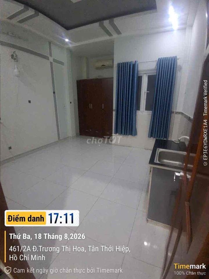 Cho thuê phòng trọ full nội thất, Trương Thị Hoa, gần bệnh viện Q12