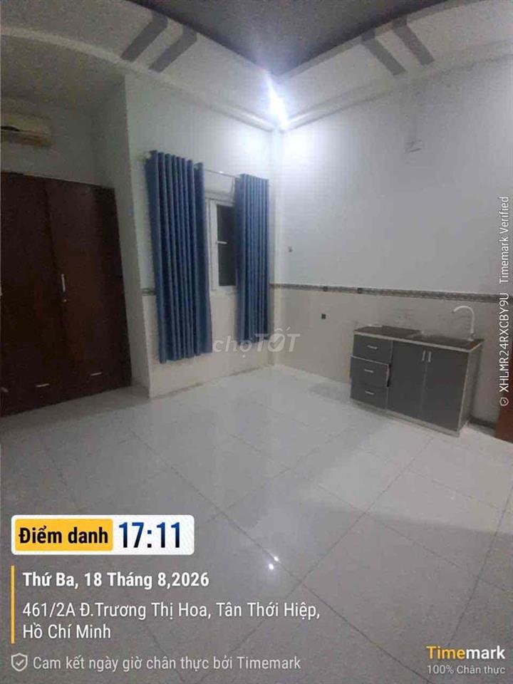 Cho thuê phòng trọ full nội thất, Trương Thị Hoa, gần bệnh viện Q12